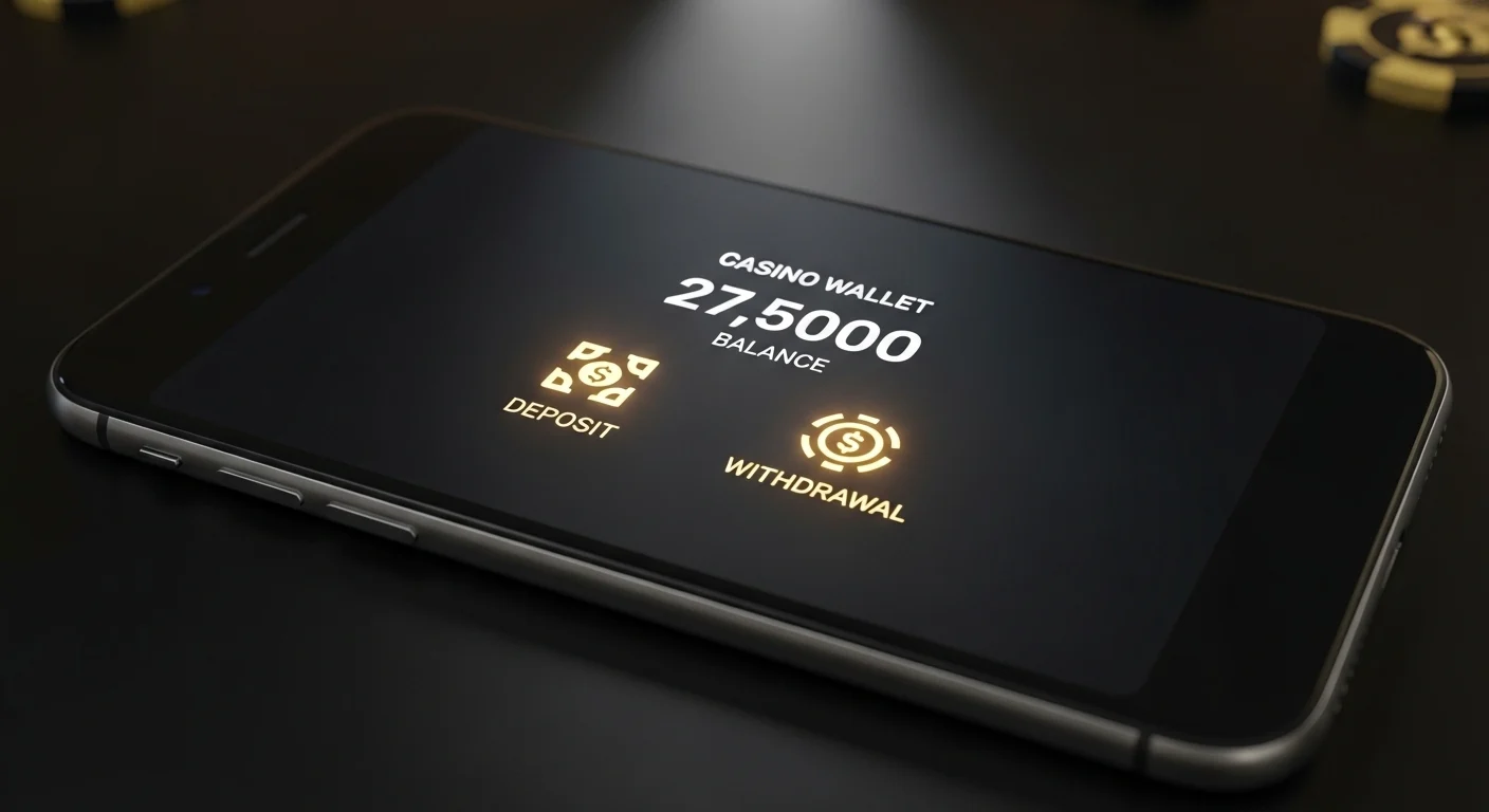 Касса мобильного казино с балансом и функциями пополнения